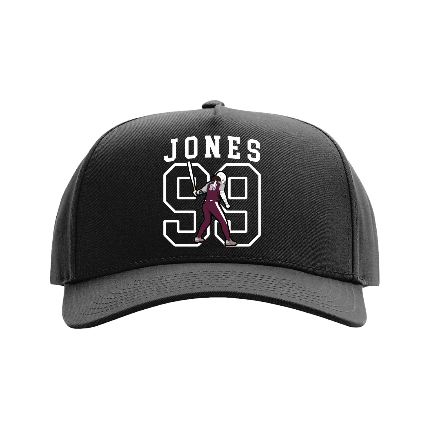 Full Fabric Five-Panel Champ Cap — Shirsey in Black