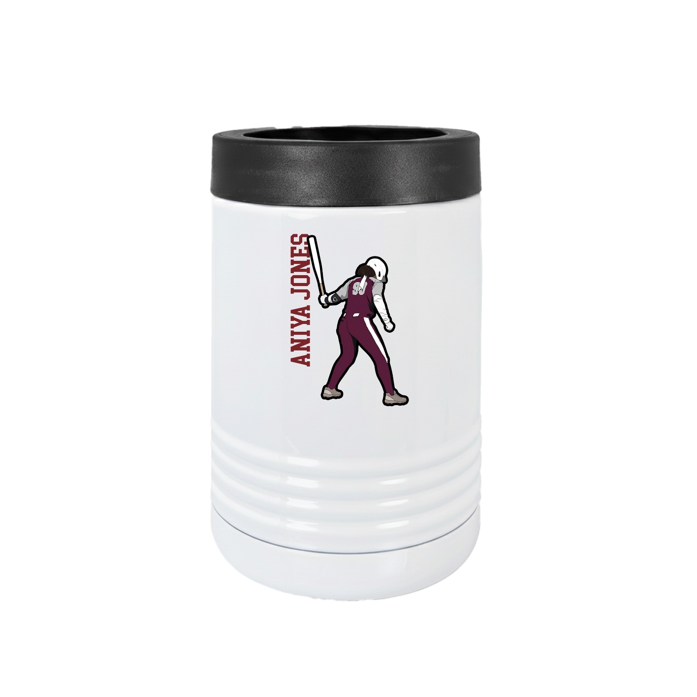 Beverage Holder — Name Vertical in White