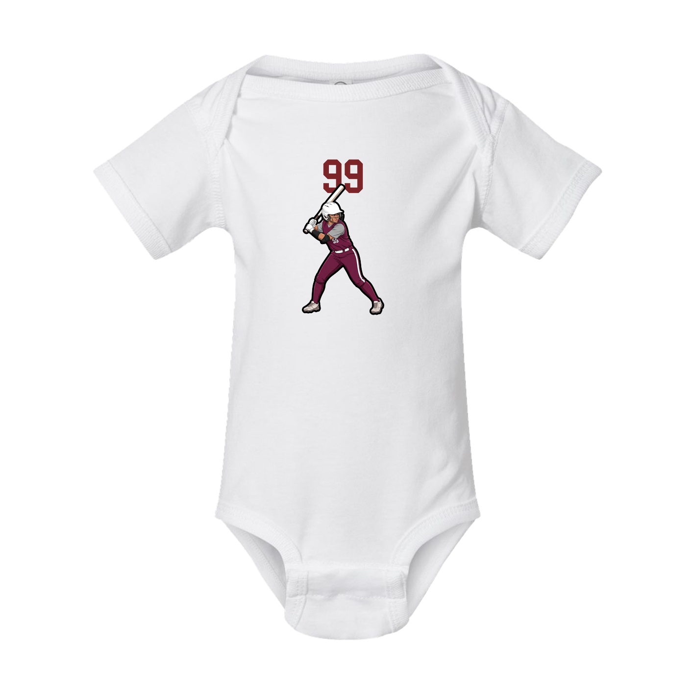 Baby Onesie — Number Top in White