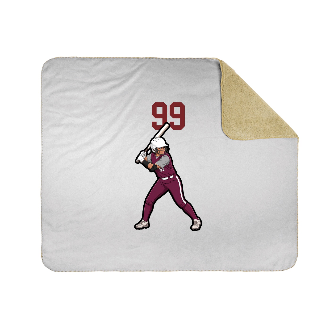 Throw Blanket — Number Top in White