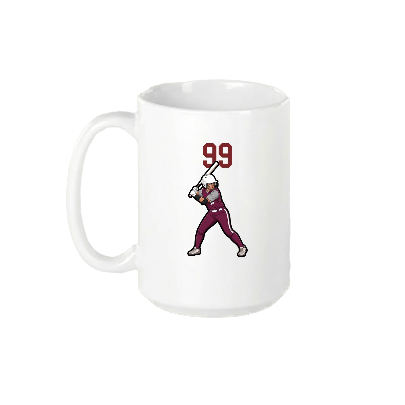 15oz Coffee Mug — Number Top in White