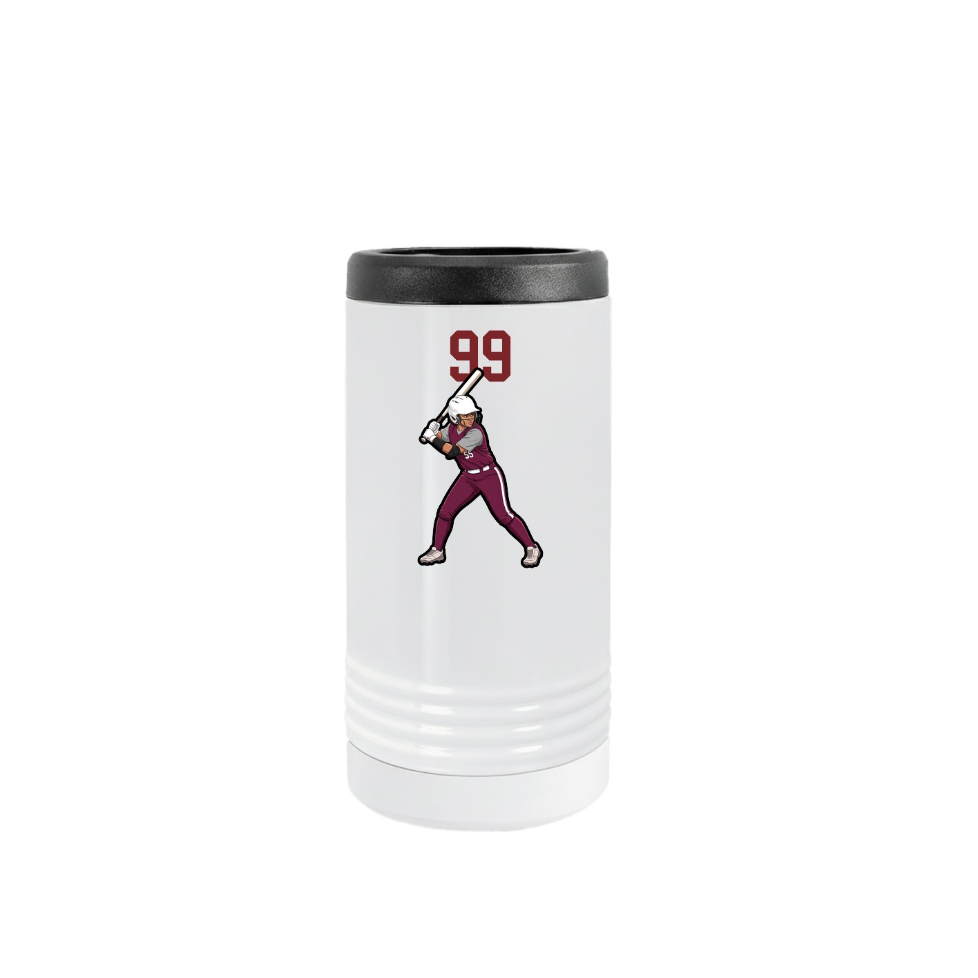 Slim Beverage Holder — Number Top in White