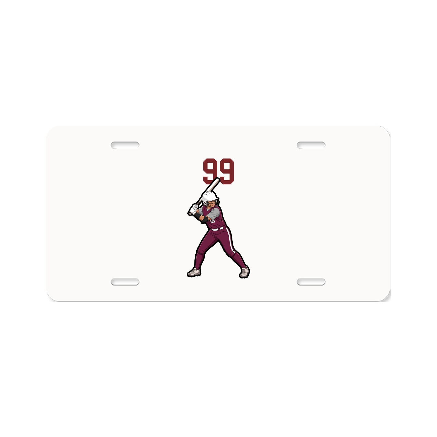 License Plate — Number Top in Classic