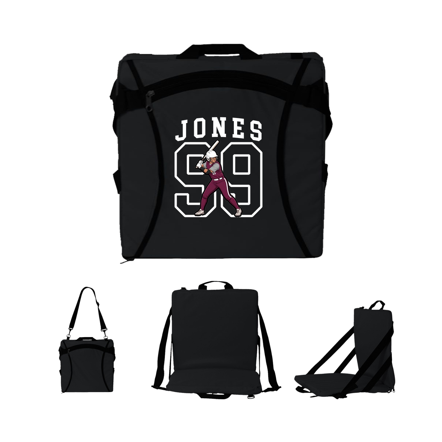 Folding Stadium Seat — Shirsey in Black