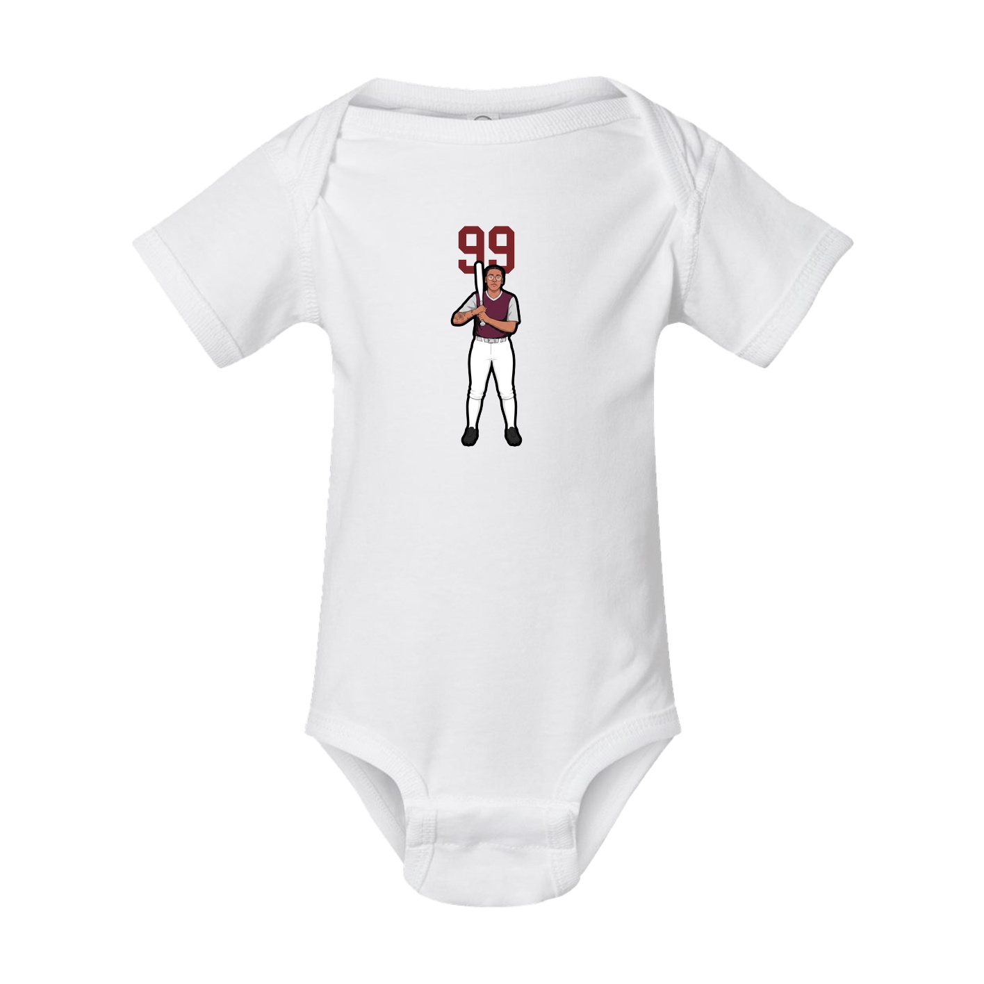 Baby Onesie — Number Top in White