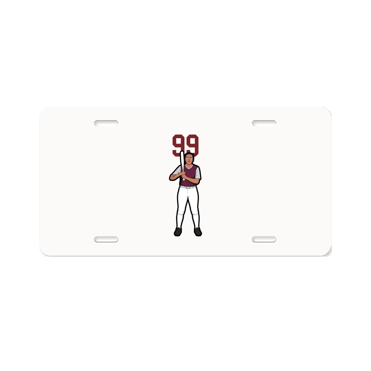 License Plate — Number Top in Classic