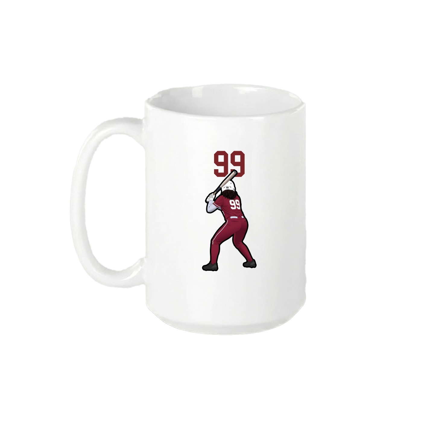 15oz Coffee Mug — Number Top in White