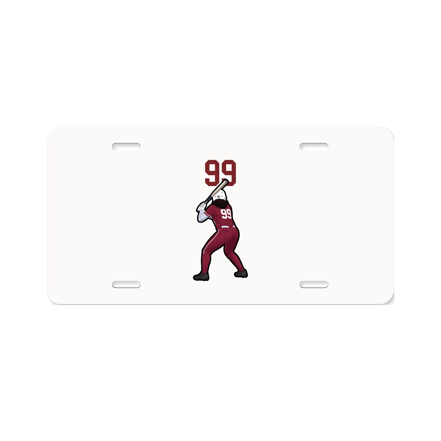 License Plate — Number Top in Classic