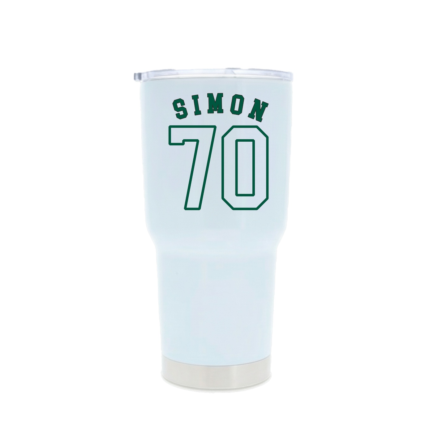 30oz Stainless Steel Tumbler — Shirsey Arch in White