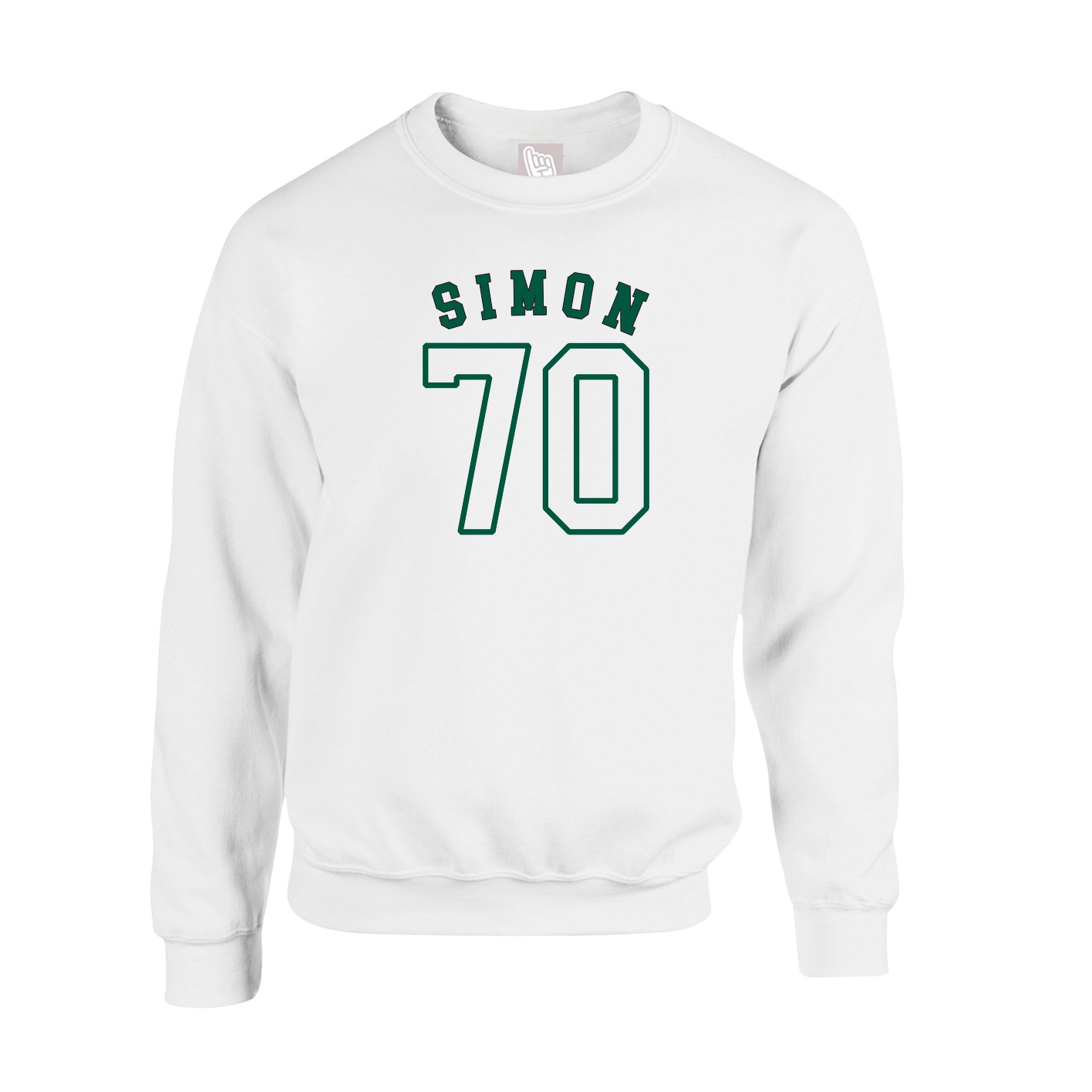 Fleece Crew — Shirsey Arch in White