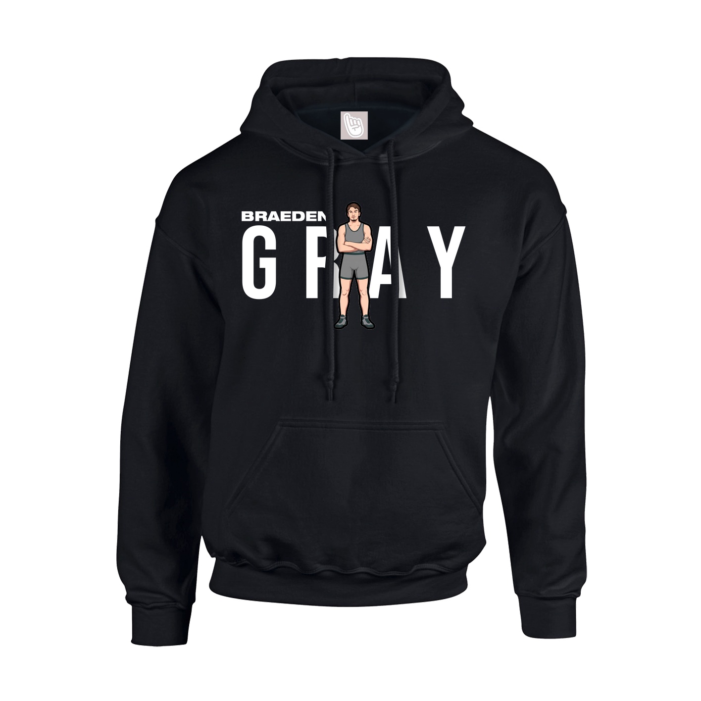 Youth Hoodie — Player Name in Black