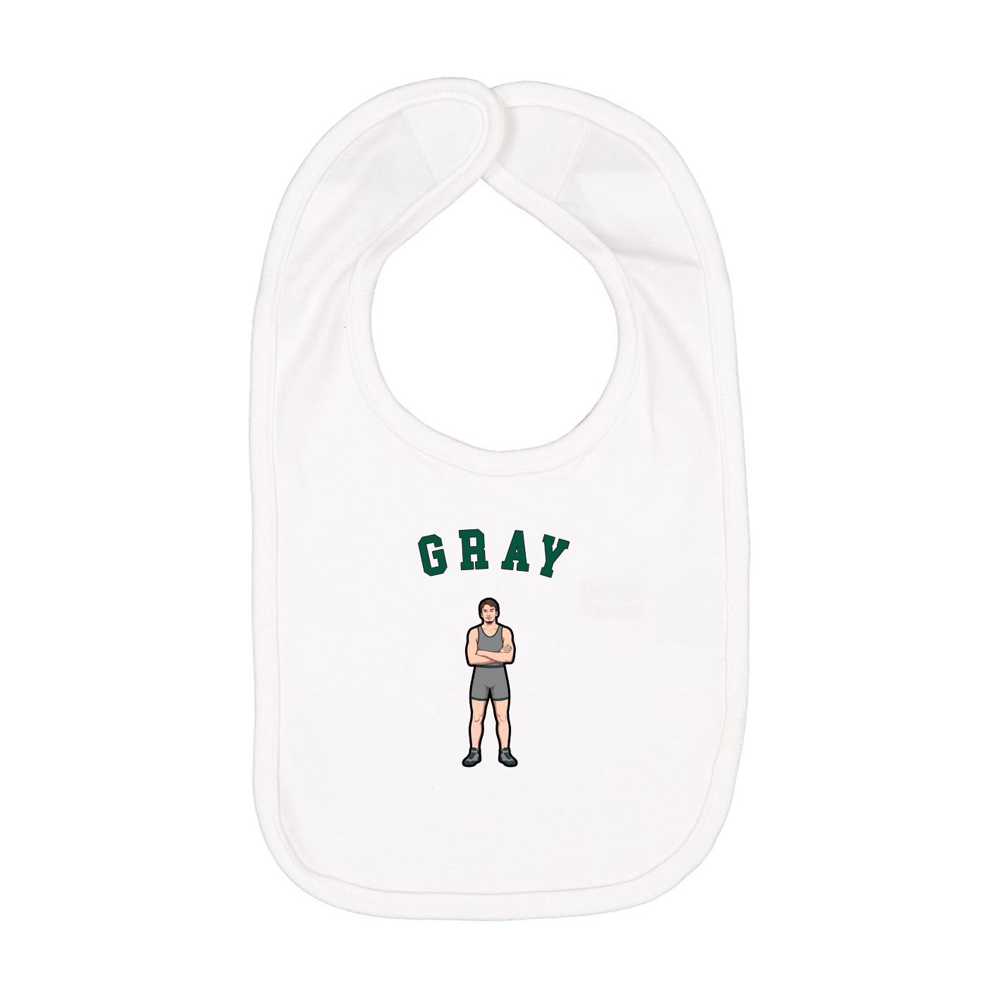 Infant Bib — Shirsey Arch in White