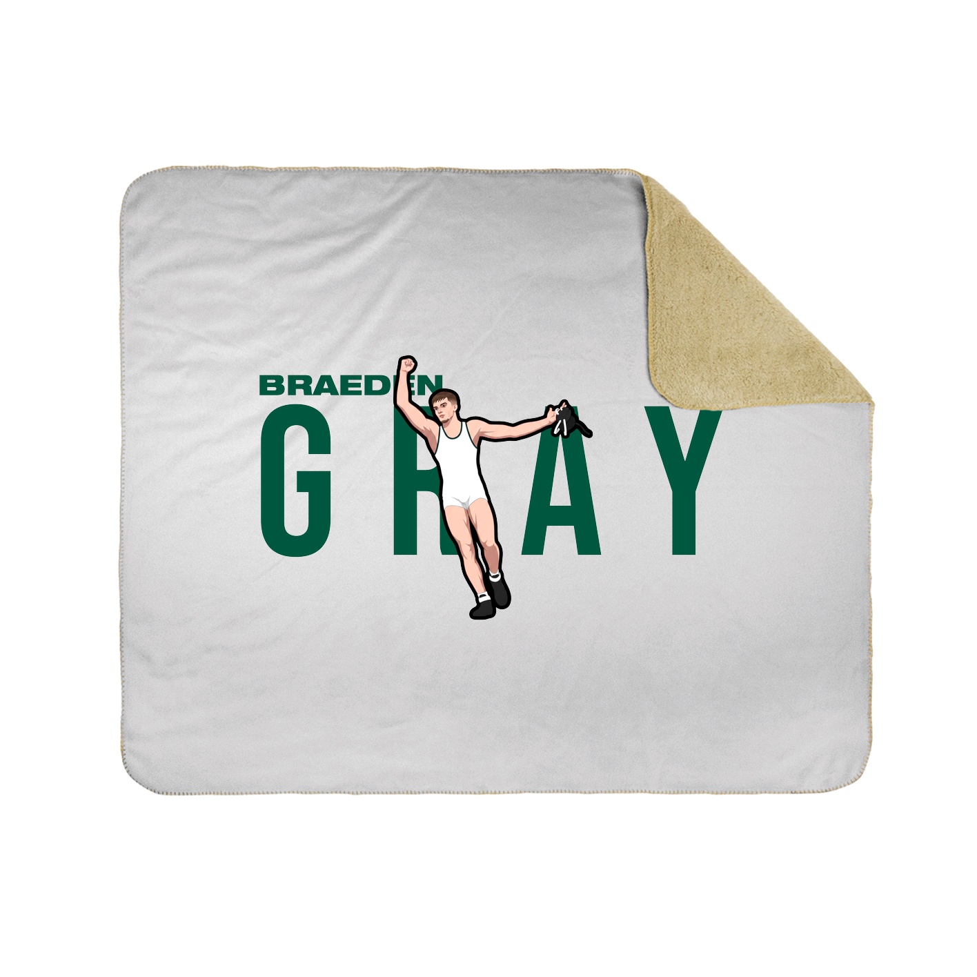 Throw Blanket — Player Name in White