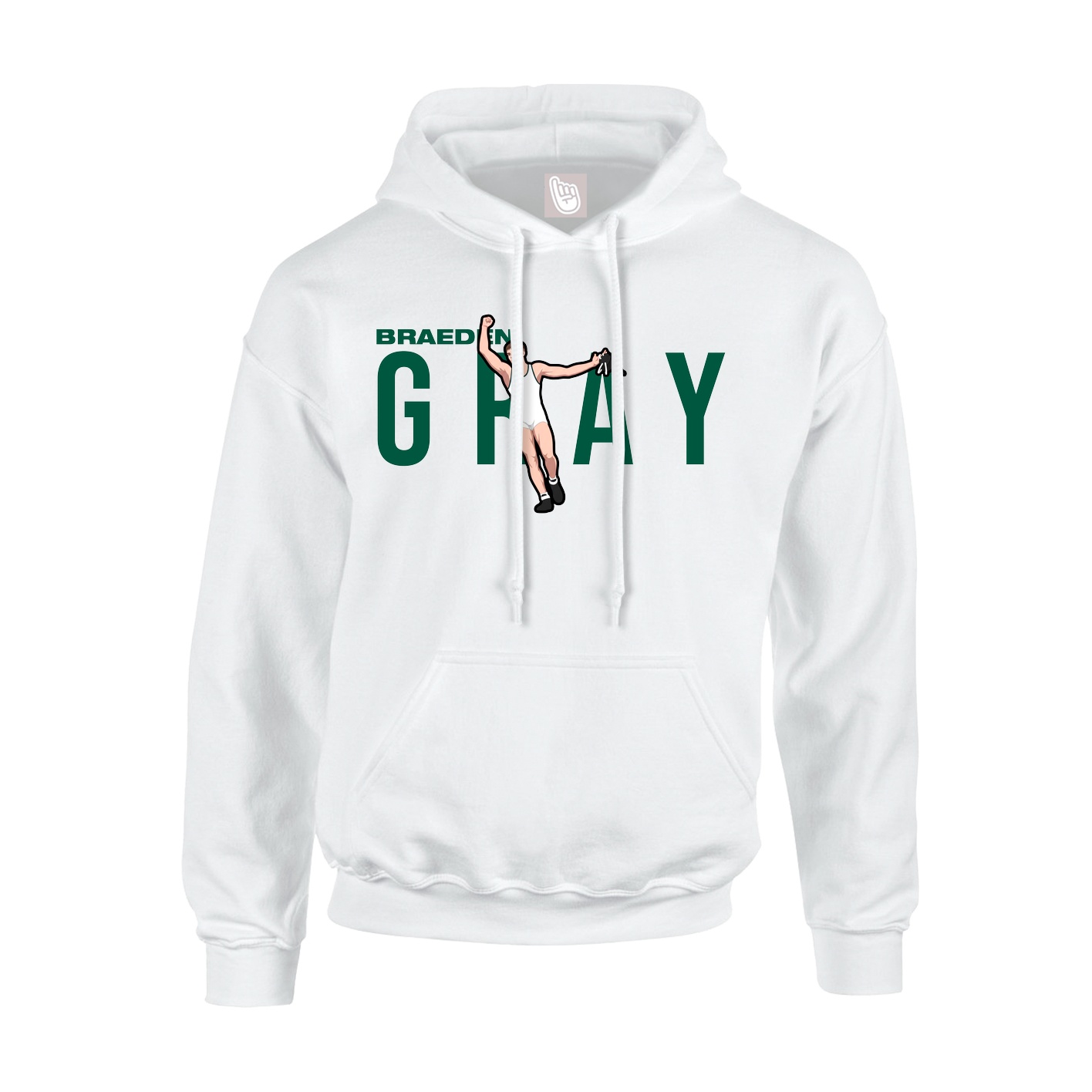 Youth Hoodie — Player Name in White