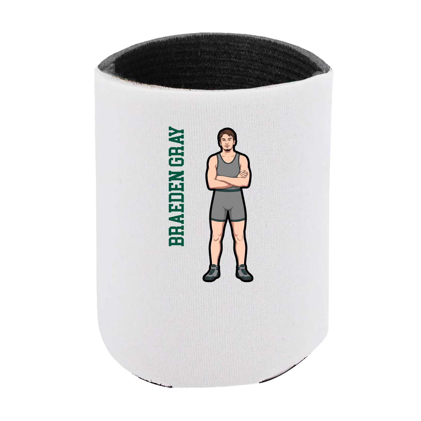Can Holder — Name Vertical in White