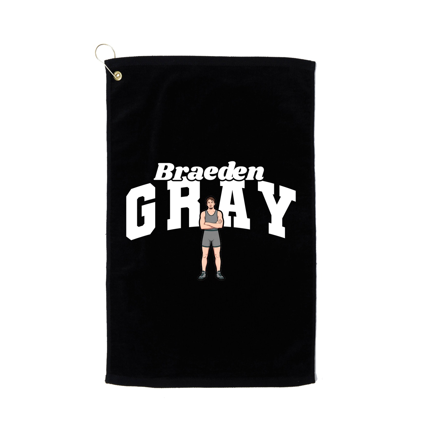 Golf Towel — Signature Arch in Black