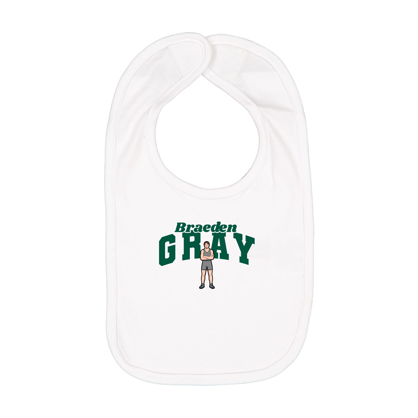 Infant Bib — Signature Arch in White