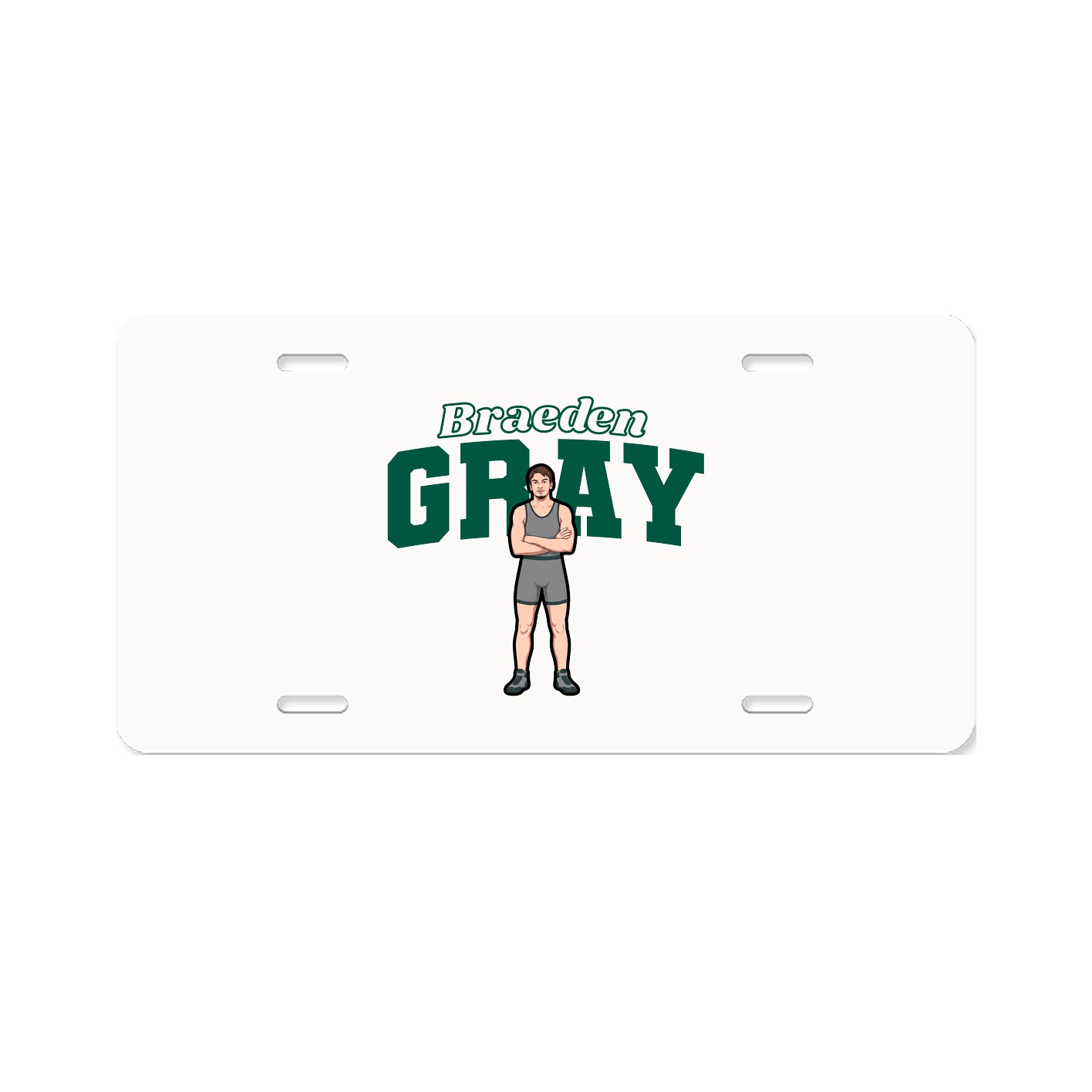 License Plate — Name Arch in Classic