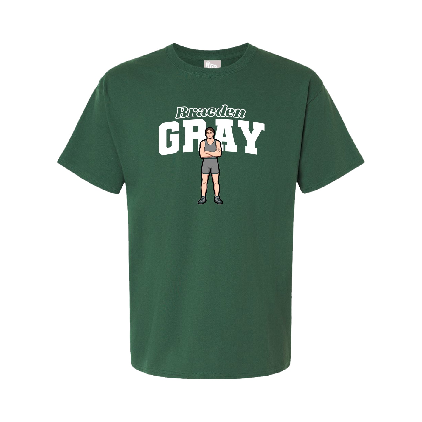 Youth Tee — Name Arch in Green