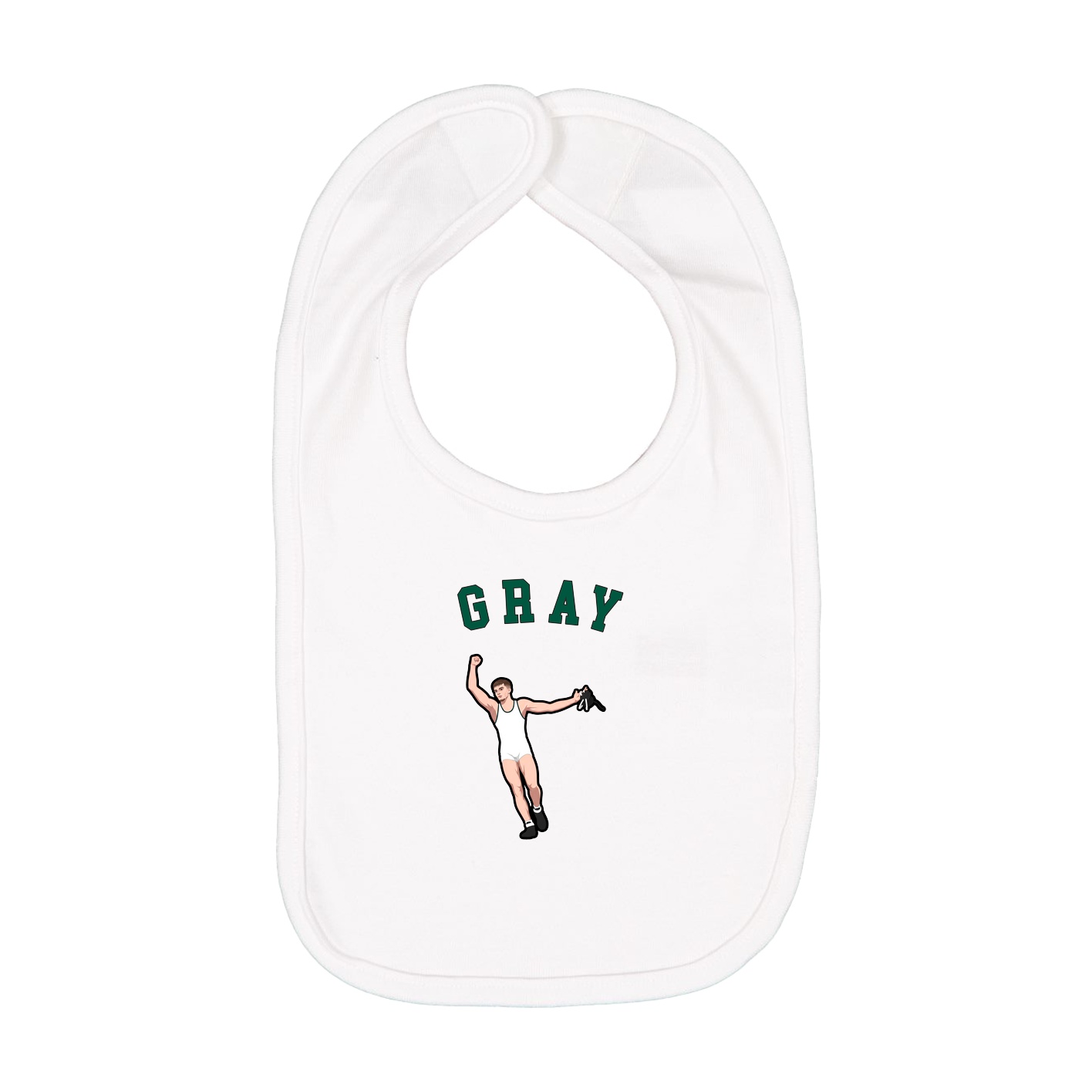 Infant Bib — Shirsey Arch in White