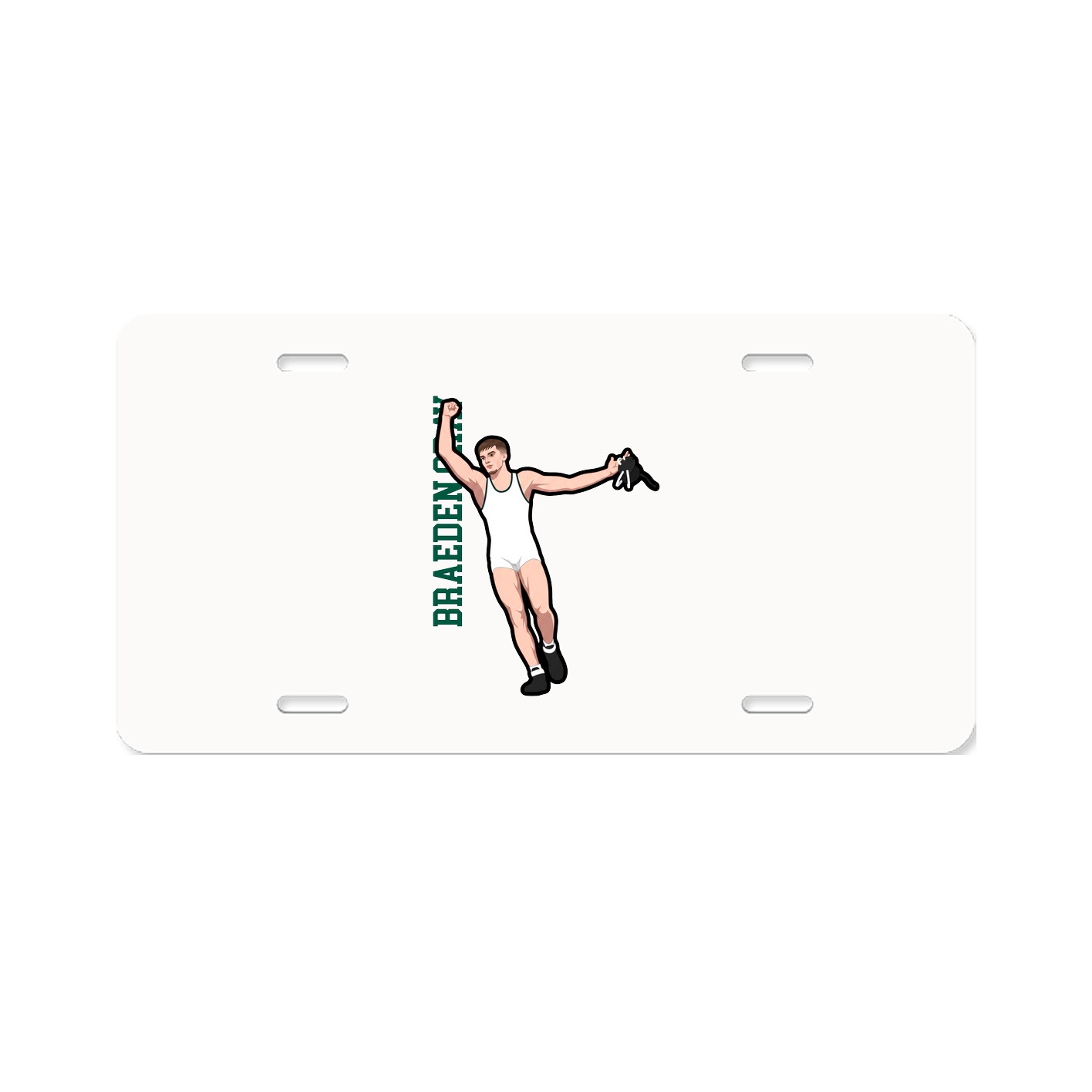 License Plate — Name Vertical in Classic