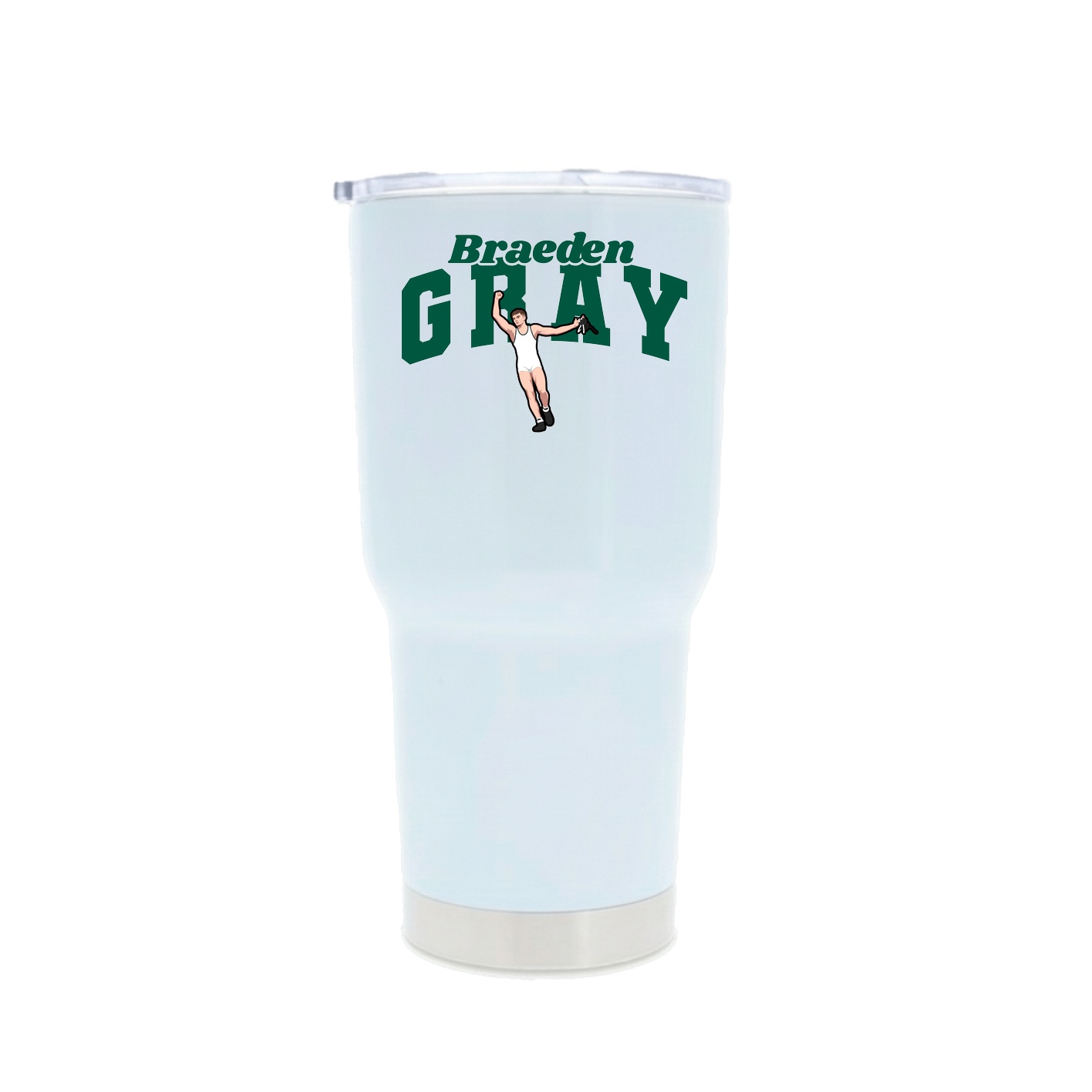 30oz Stainless Steel Tumbler — Signature Arch in White