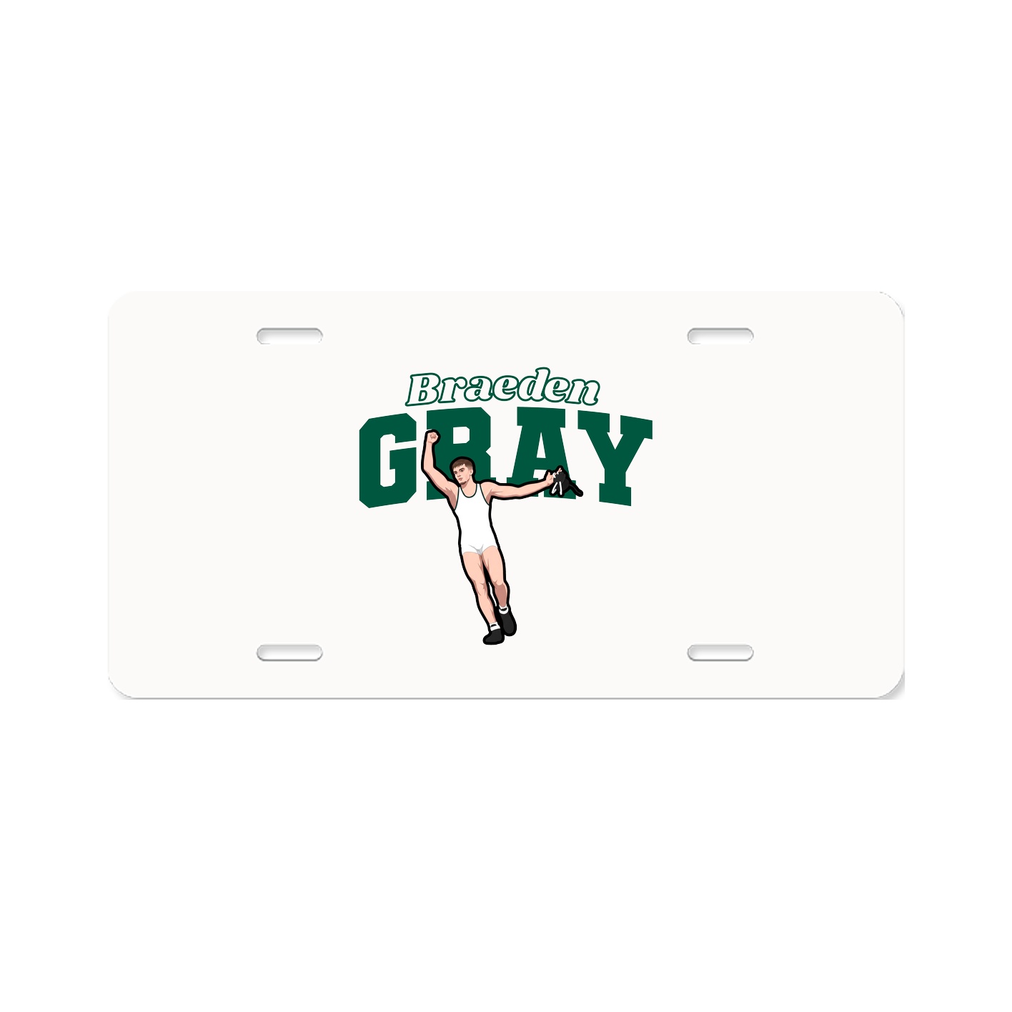 License Plate — Name Arch in Classic
