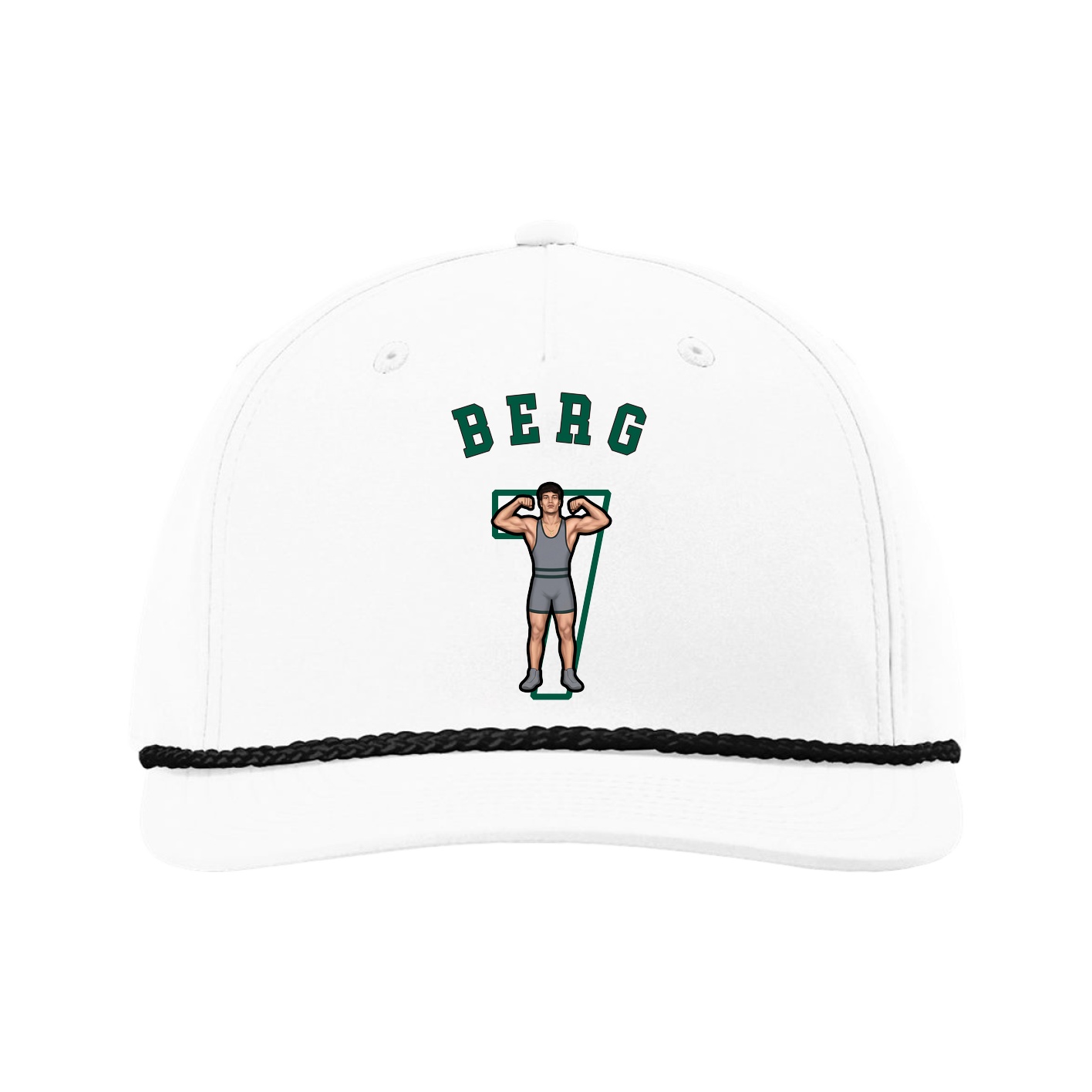 Five-Panel Classic Rope Cap — Shirsey Arch in White