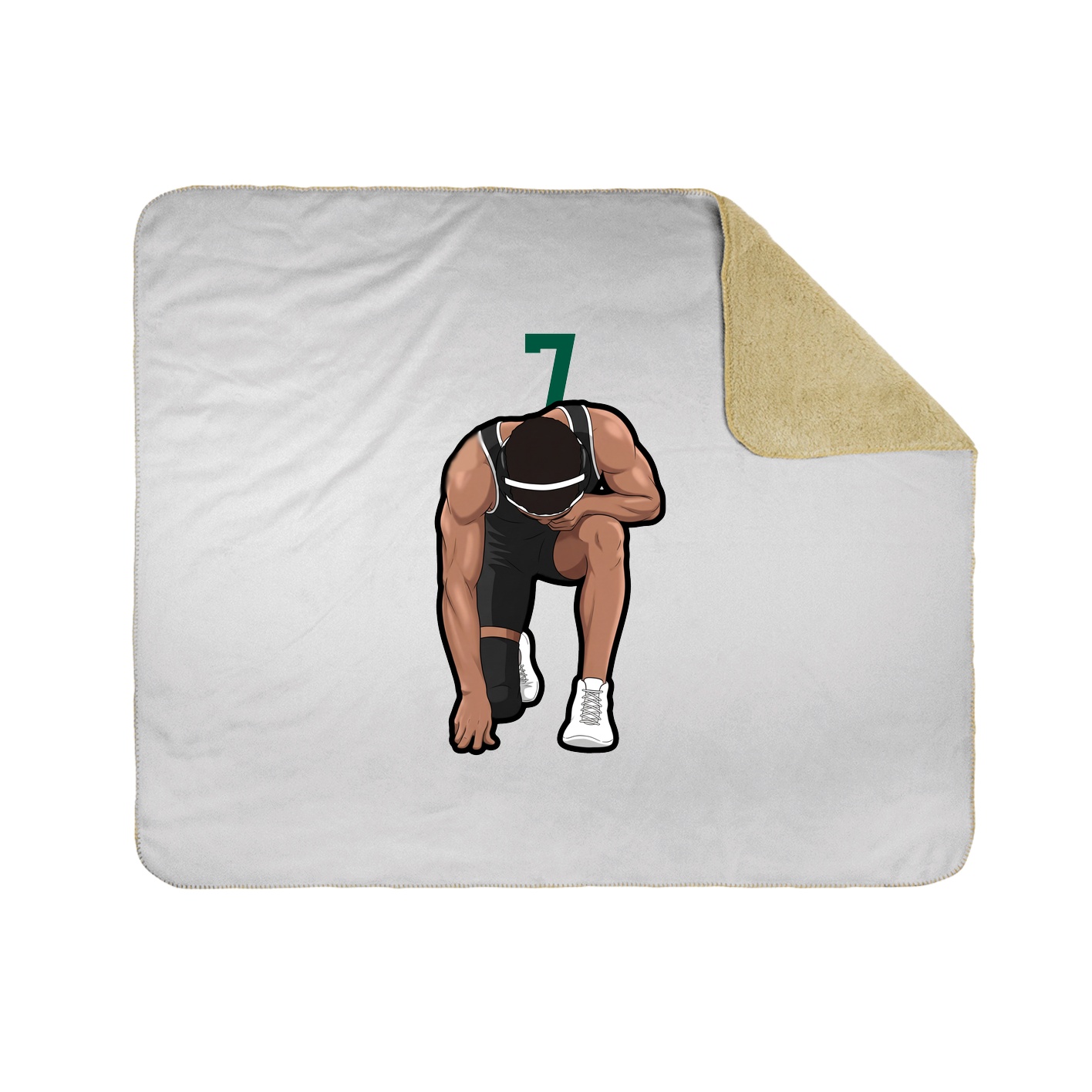 Throw Blanket — Number Top in White