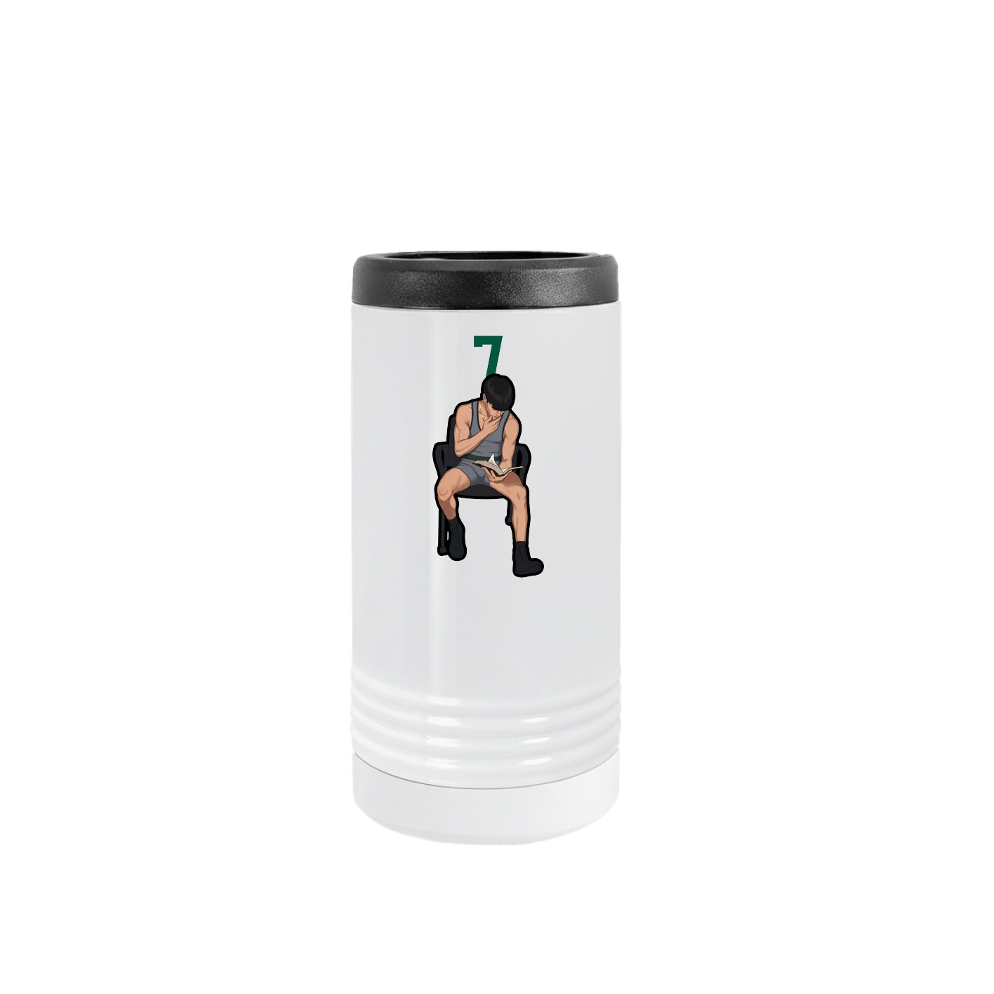 Slim Beverage Holder — Number Top in White