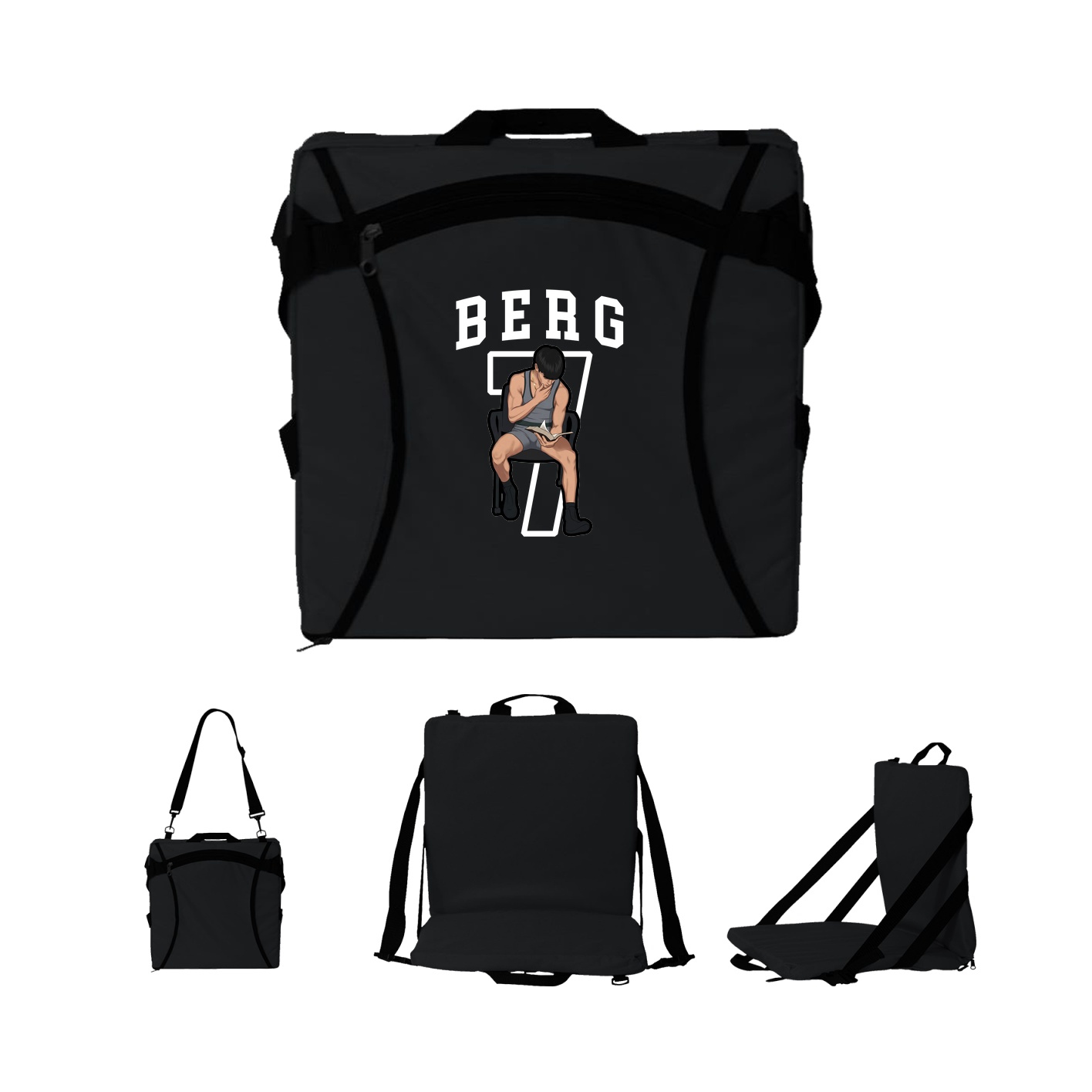 Folding Stadium Seat — Shirsey in Black