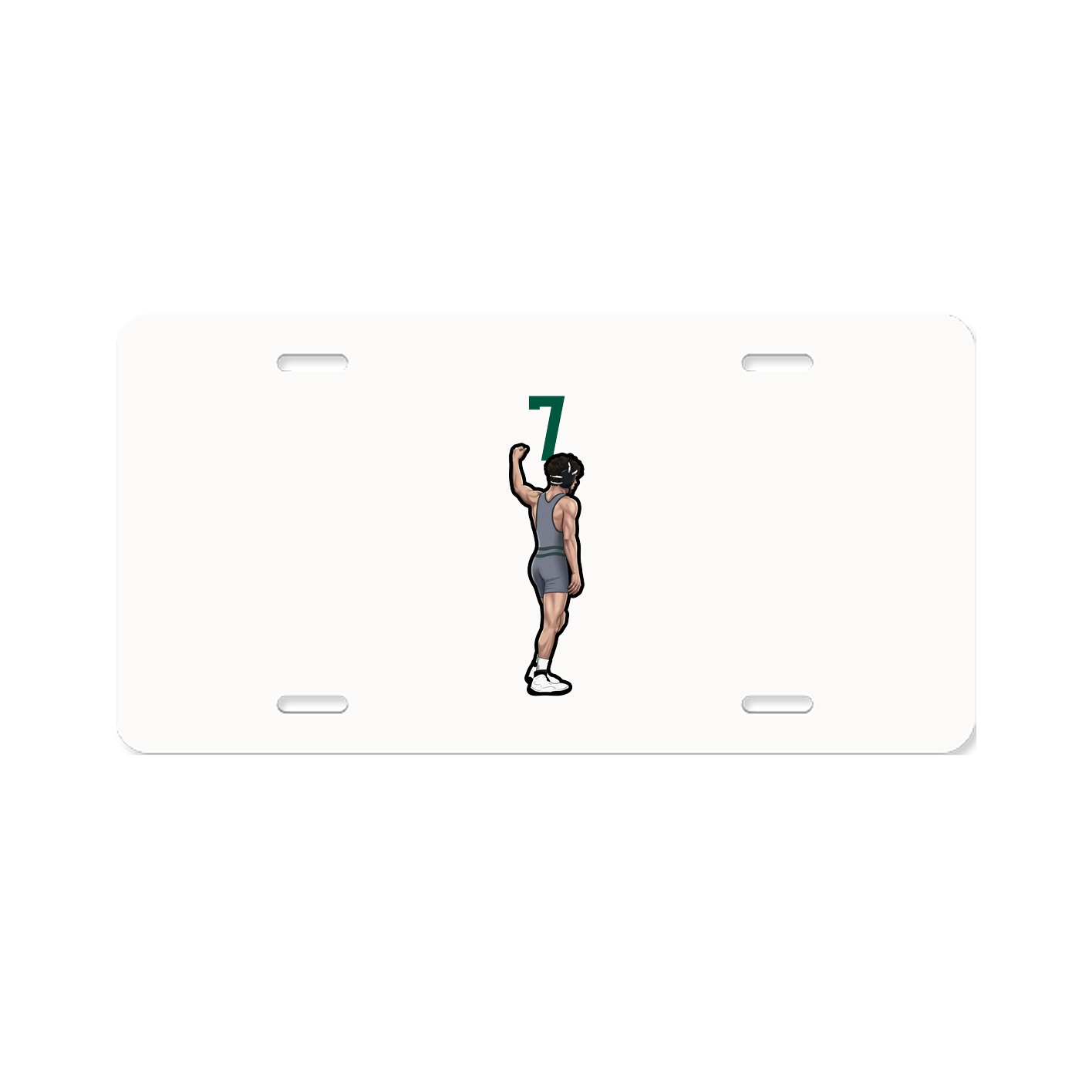 License Plate — Number Top in Classic