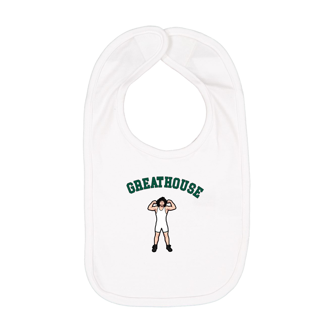 Infant Bib — Shirsey Arch in White