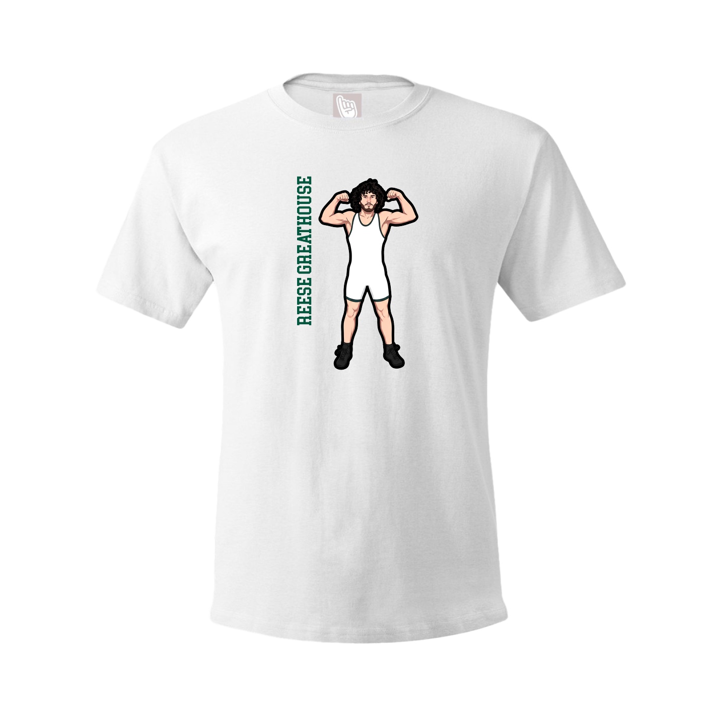 Tee — Name Vertical in White