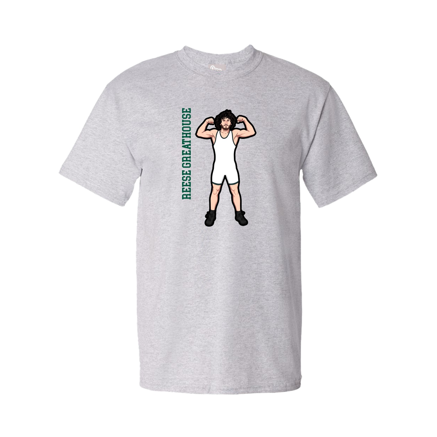 Youth Tee — Name Vertical in Grey