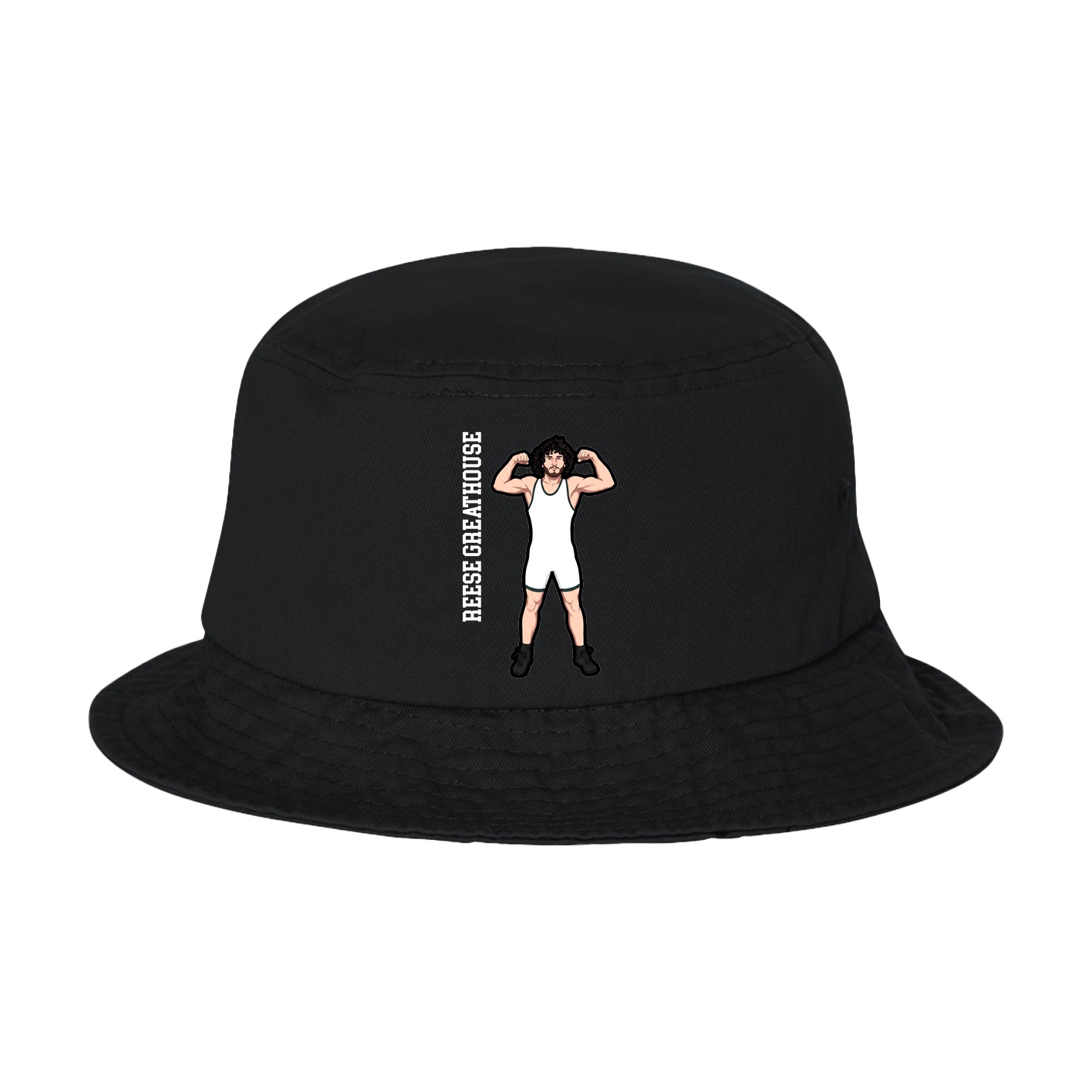 Bucket Cap — Name Vertical in Black