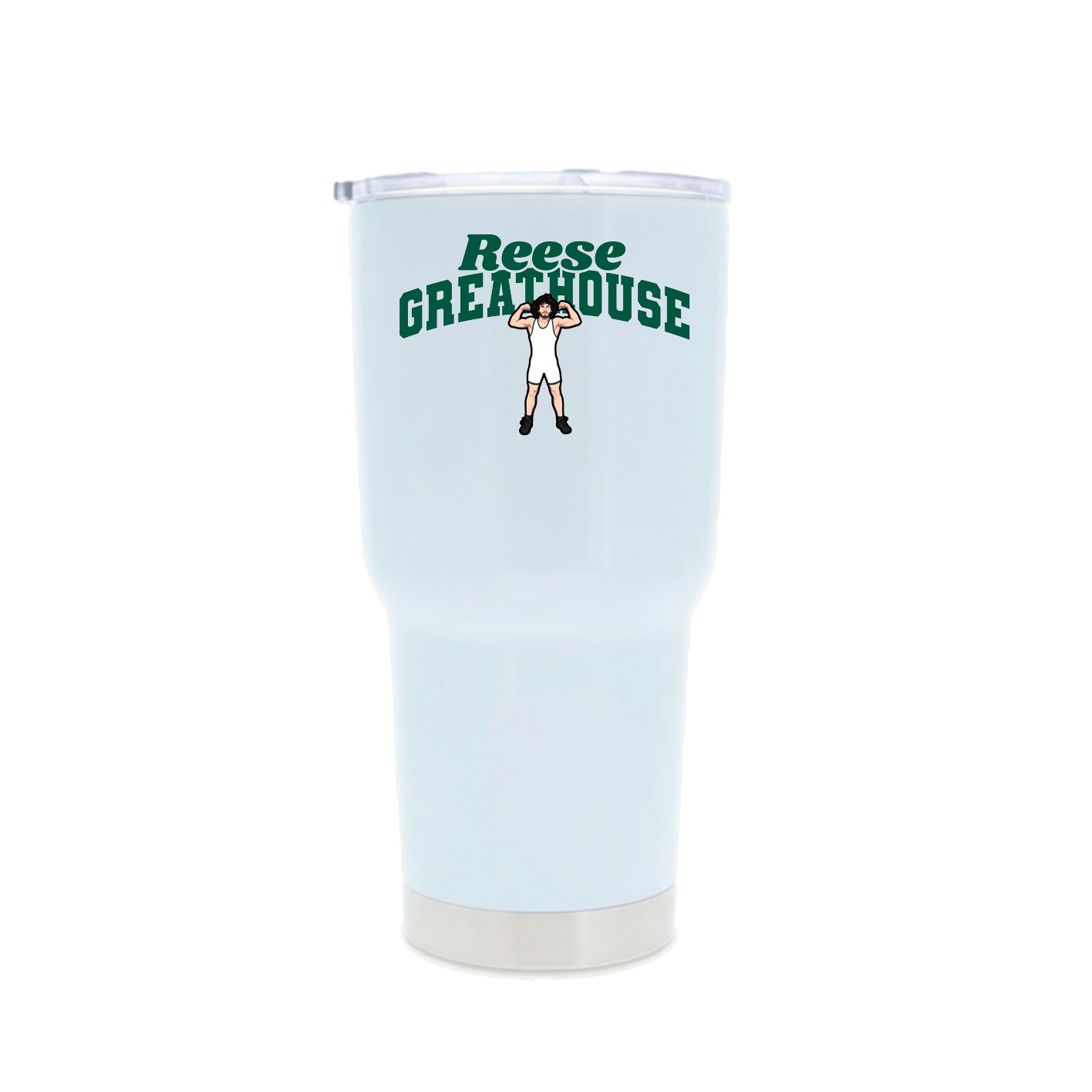 30oz Stainless Steel Tumbler — Signature Arch in White