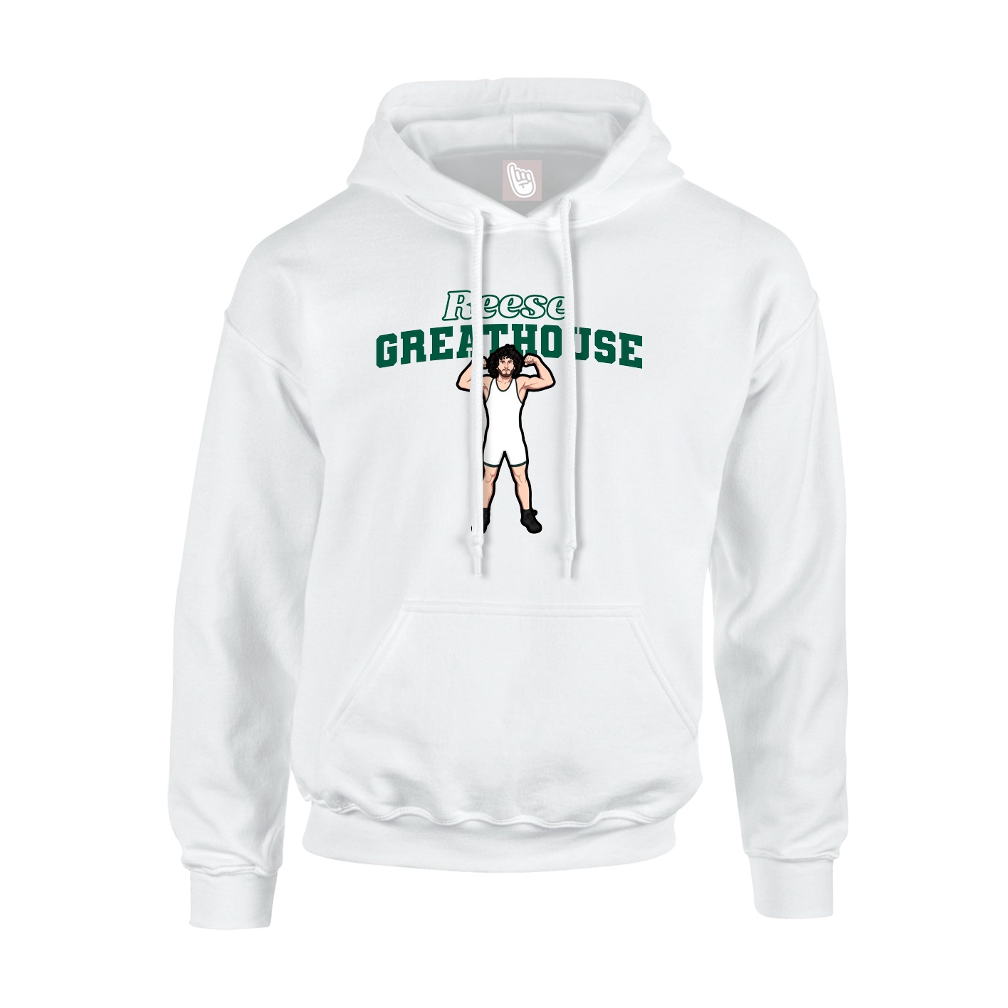 Hoodie — Name Arch in White