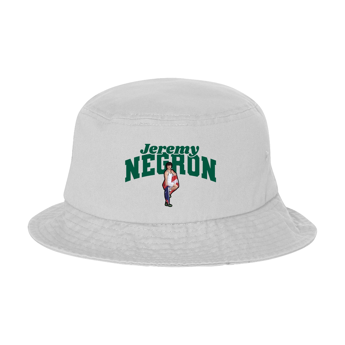 Bucket Cap — Signature Arch in White