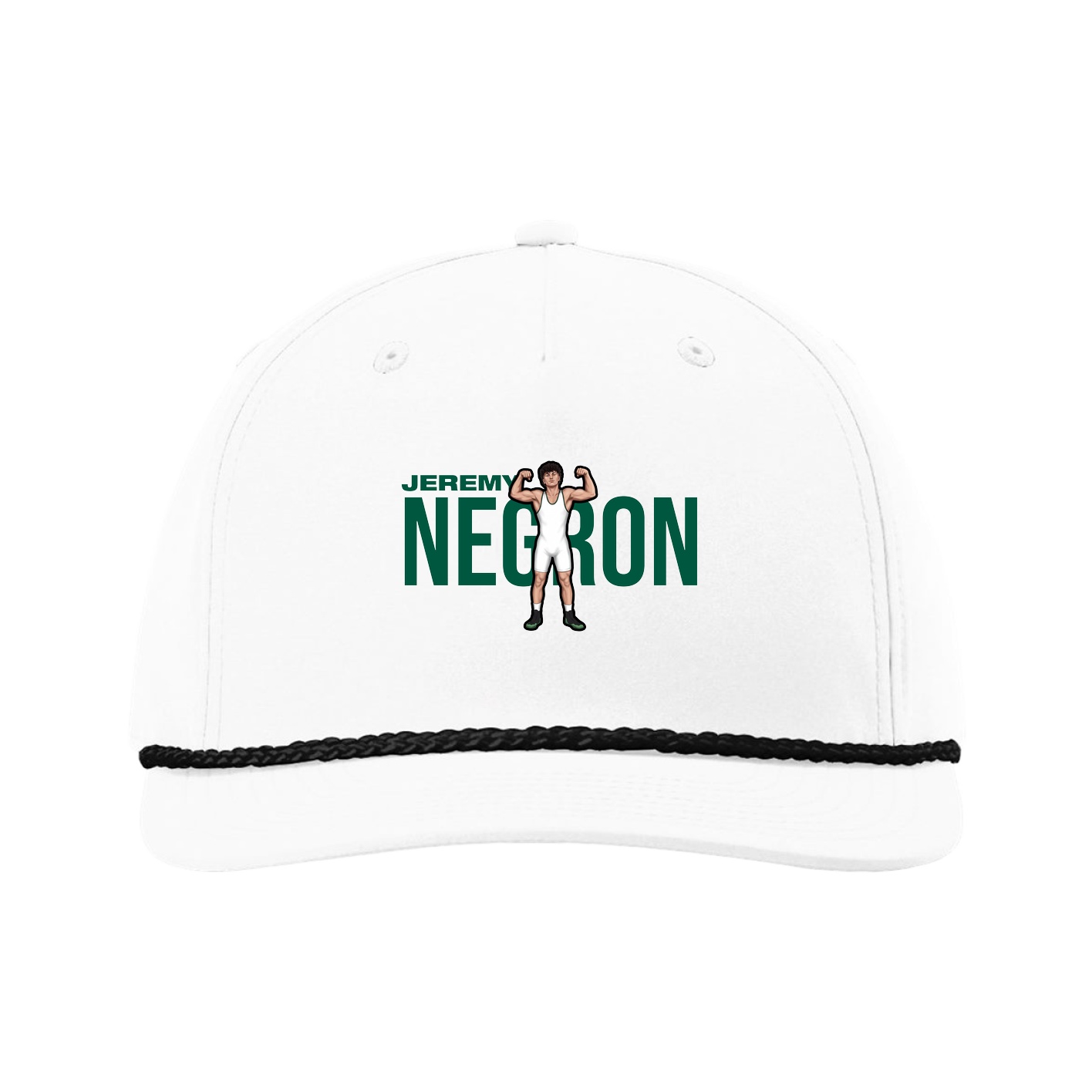 Five-Panel Classic Rope Cap — Player Name in White