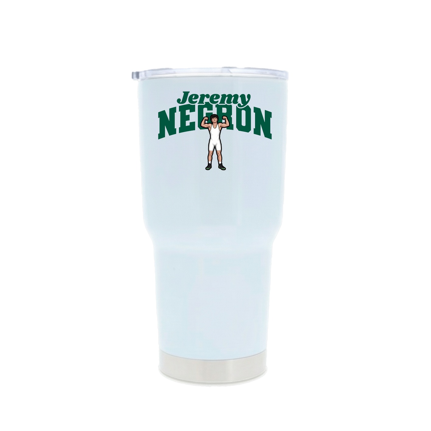 30oz Stainless Steel Tumbler — Signature Arch in White