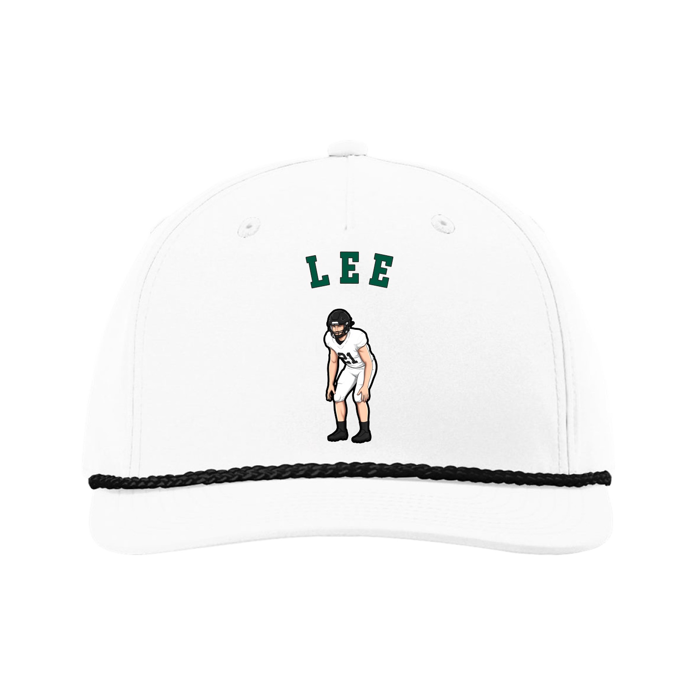 Five-Panel Classic Rope Cap — Shirsey Arch in White