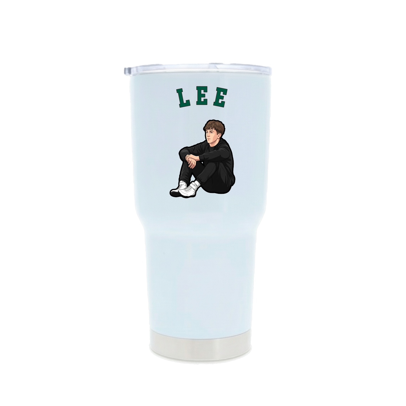 30oz Stainless Steel Tumbler — Shirsey Arch in White