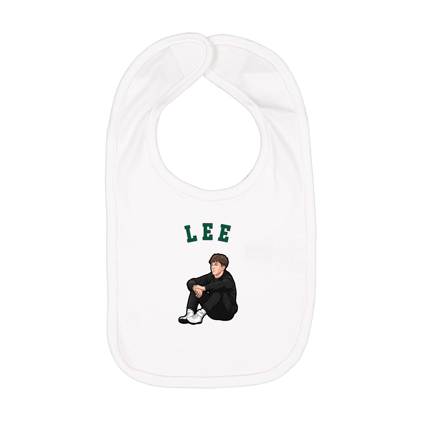 Infant Bib — Shirsey Arch in White