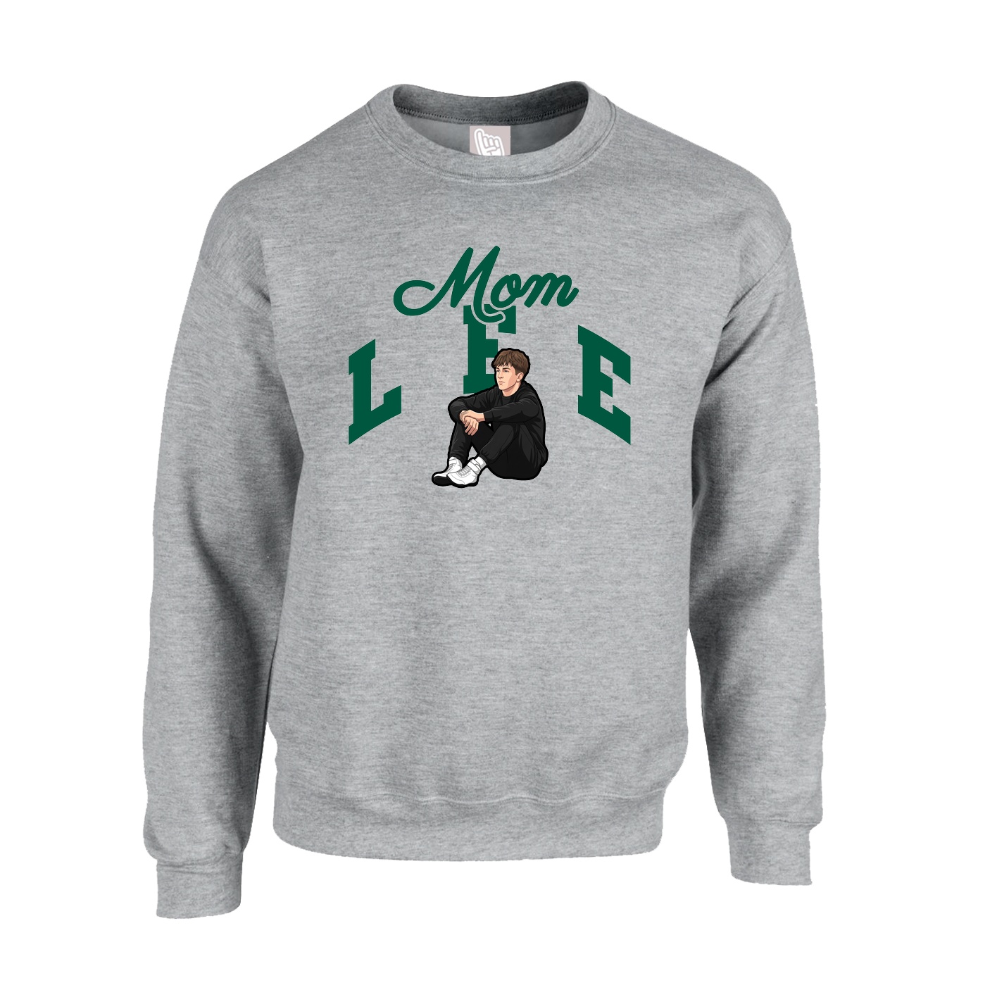 Fleece Crew — Mothers Day Arch in Grey