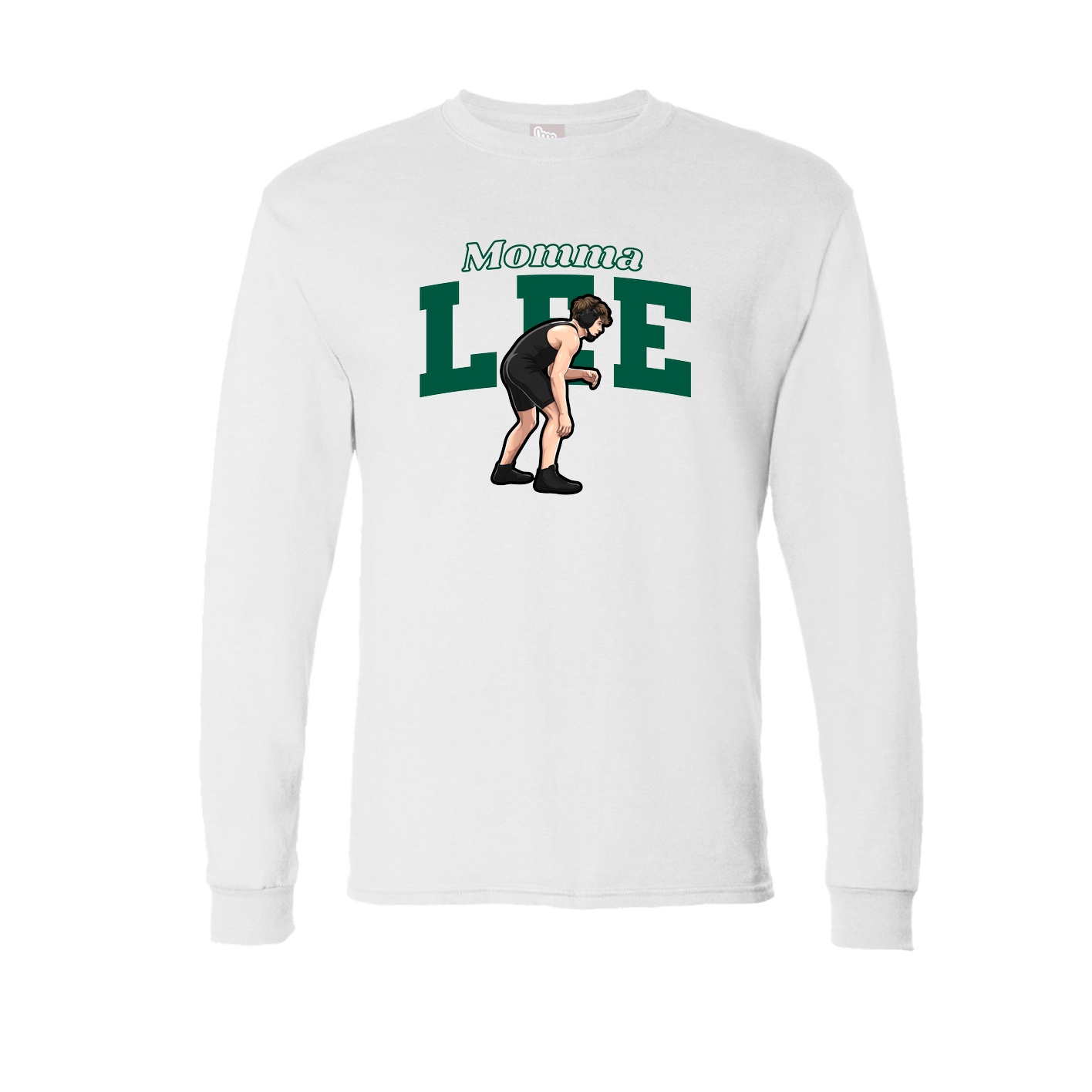 Long Sleeve Tee — Mothers Day Block in White