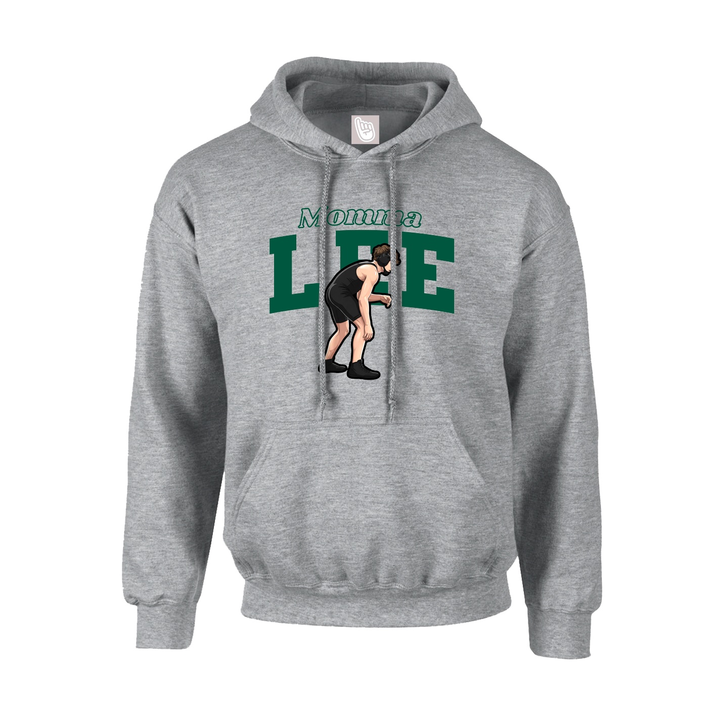 Youth Hoodie — Mothers Day Block in Grey