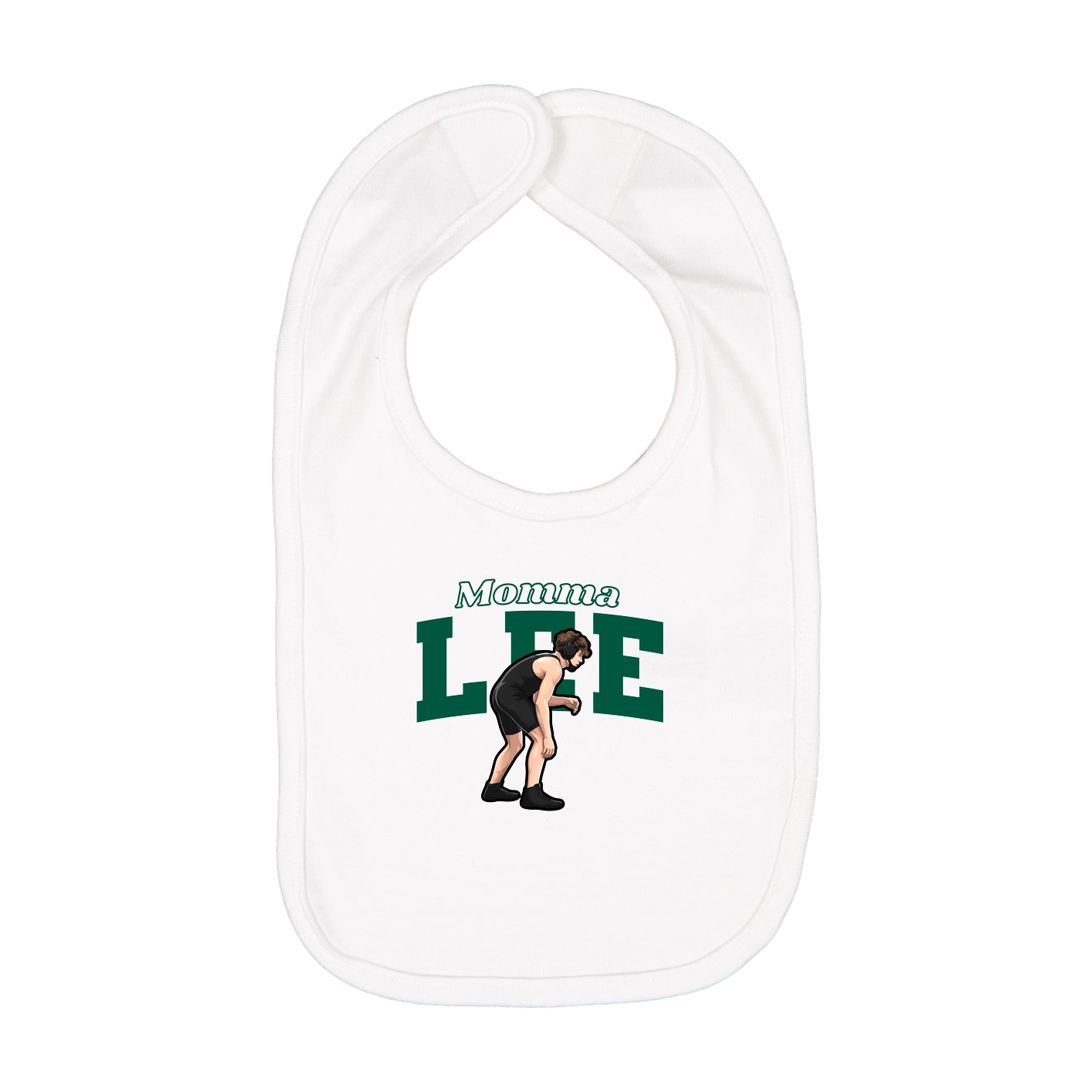 Infant Bib — Mothers Day Block in White