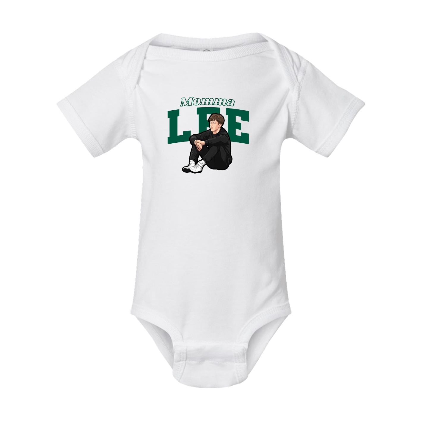 Baby Onesie — Mothers Day Block in White