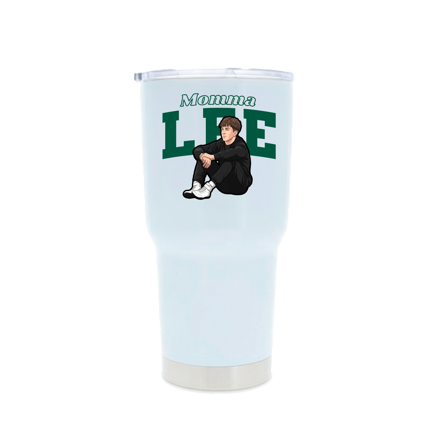 30oz Stainless Steel Tumbler — Mothers Day Block in White